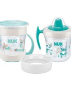 NUK Mini Cups Set Mint/Turquoise ceasca 3 in 1 6m+ Neutral 160 ml
