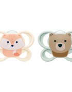 NUK Perfect Match Air 0-2 m suzetă Fox/Bear 2 buc