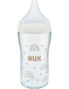 NUK Perfect Match Glass Bottle biberon de sticlă cu controlul temperaturii 3m+ 1 buc
