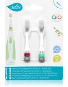 Nuvita Sonic Clean&Care Replacement Brush Heads Capete de schimb pentru baterie sonic periuta de dinti pentru bebeluși Sonic Clean&Care Medium Red/Gre