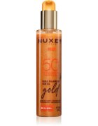 Nuxe Sun Sun Oil Gold SPF 50 Ulei de plaja pentru fata si corp cu efect iluminator 150 ml