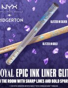 NYX Professional Makeup Bridgerton Royal Epic Ink Liner creion de ochi cu sclipici culoare 02 Glitzed In Gold 1 ml