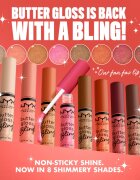 NYX Professional Makeup Butter Gloss Bling lip gloss strălucitor culoare 02 Dripped Out 8 ml