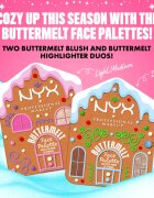 NYX Professional Makeup Gingerbaddie Land Buttermelt paletă cu iluminatoare și farduri de obraz culoare Deep 1 buc