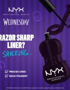 NYX Professional Makeup Wednesday Cello Liquid Liner tuș lichid pentru ochi cu efect mat culoare 01 Purple 2 ml