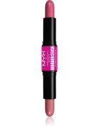 NYX Professional Makeup Wonder Stick Cream Blush baton pentru dublu contur culoare 01 Light Peach and Baby Pink 2x4 g