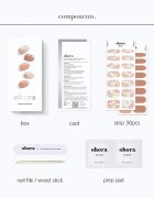 OHORA Gel Nail Sticker N Almond Blossom folii autocolante pentru unghii culoare ND-066 30 buc