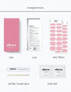OHORA Gel Nail Sticker N Cream Pink folii autocolante pentru unghii culoare NB-090 1 buc