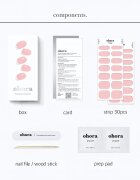 OHORA Gel Nail Sticker N Tint Baby folii autocolante pentru unghii culoare NB-102 1 buc