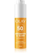 Olay Vitamin C Brighten & Glow fluid hidratant cu niacinamidă SPF 50+ 50 ml