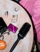 Olivia Garden Club The Glow Blowout Ceramic Round Brush Black perie rotundă pentru păr 1 buc