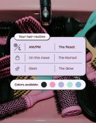 Olivia Garden Club The Reset Detangling&Shine Hairbrush perie de tip paletă cu sac Lilac 1 buc