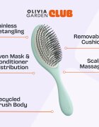 Olivia Garden Club The Reset Wet&Curly Detangling Hairbrush perie de tip paletă cu sac Mint 1 buc