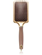 Olivia Garden Rectangular Paddle perie pentru par usor de pieptanat Gold&Brown 1 buc