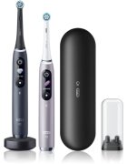 Oral-B iO9 set de 2 periuțe de dinți cu etui de încărcare DUO Black Onyx & Rose Quartz 1 buc