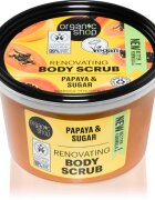 Organic Shop Organic Papaya & Sugar exfoliant de corp cu zahăr 250 ml