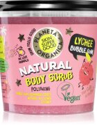 Organic Shop Skin Super Good Lychee Bubble Gum exfoliant pentru corp pentru piele neteda si delicata 360 ml
