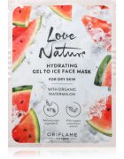 Oriflame Love Nature Gel To Ice Organic Watermelon masca faciala hidratanta pentru tenul uscat 10 ml