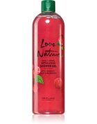 Oriflame Love Nature Organic Mint & Raspberry gel exfoliant de curatare cu arome de zmeura 500 ml