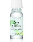 Oriflame Love Nature Organic Tea Tree & Lime ulei de curatare pentru ten acneic 10 ml