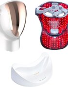 PALSAR7 Exclusive Set Professional LED Mask & Galvanic Iron set la un preț mai avantajos White/Gold