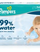 Pampers 99% Water Baby Wipes Servetele umede pentru copii 3x60 buc