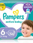 Pampers Active Baby Size 6 scutece de unică folosință 13-18 kg 56 buc