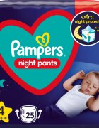 Pampers Night Pants Size 4 scutece de unică folosință tip chiloțel pentru noapte 9-15 kg 25 buc