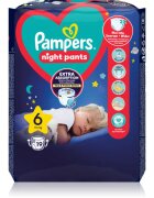Pampers Night Pants Size 6 scutece de unică folosință tip chiloțel pentru noapte 13+ kg 19 buc