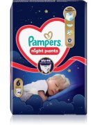 Pampers Night Pants Size 6 scutece de unică folosință tip chiloțel pentru noapte 40 buc