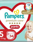 Pampers Premium Care Pants Size 5 scutece de unică folosință tip chiloțel 12-17 kg 34 buc