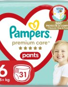 Pampers Premium Care Pants Size 6 scutece de unică folosință tip chiloțel 13 - 19 kg 31 buc