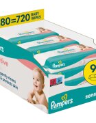 Pampers Sensitive Baby Wipes Servetele umede pentru copii 9x80 buc
