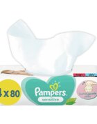 Pampers Sensitive Șervețele umede pentru copii pentru piele sensibila 4x80 buc