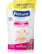 PAPOUTSANIS Natura Almond Cream săpun lichid rezervă 750 ml