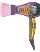 Parlux Alyon + Magic Sense uscător de păr profesional cu ionizator + difuzor Gold 1 buc