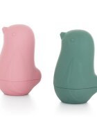 Petite&Mars Love Birds jucărie pentru apă 6 m+ Rose Green 2 buc