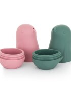 Petite&Mars Love Birds jucărie pentru apă 6 m+ Rose Green 2 buc