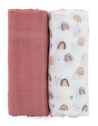 Petite&Mars Misty scutece textile Rose Rainbows 120 x 120 cm 2 buc