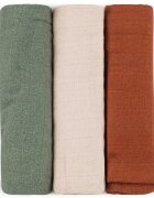 Petite&Mars Moussy scutece textile Earth Tones 68 x 68 cm 3 buc