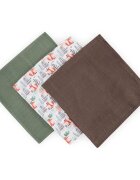Petite&Mars Moussy scutece textile Forest Fox 68 x 68 cm 3 buc