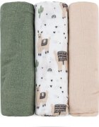 Petite&Mars Moussy scutece textile Llama Vibes 68 x 68 cm 3 buc