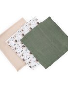Petite&Mars Moussy scutece textile Llama Vibes 68 x 68 cm 3 buc