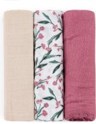 Petite&Mars Moussy scutece textile Pink Meadow 68 x 68 cm 3 buc