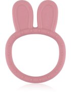 Petite&Mars Silicone teether Bunny 0m+ jucărie pentru dentiție Dusty Rose 1 buc