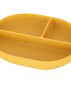 Petite&Mars Take&Match 6m+ farfurie compartimentată cu ventuză Intense Ochre 1 buc