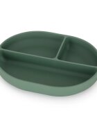 Petite&Mars Take&Match 6m+ farfurie compartimentată cu ventuză Misty Green 1 buc
