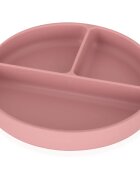 Petite&Mars Take&Match 6m+ farfurie compartimentată rotund Dusty Rose 1 buc