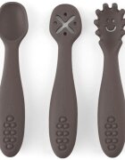 Petite&Mars Take&Match 6m+ linguriță pentru copii Bitter Cocoa 3 buc