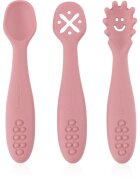 Petite&Mars Take&Match 6m+ linguriță pentru copii Dusty Rose 3 buc